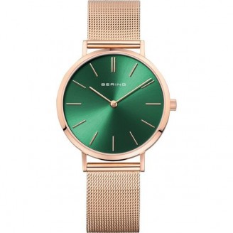 Gold Classic Ladies Watch with Green Dial