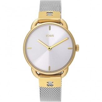 Two-tone steel / gold IP Let Mesh watch
