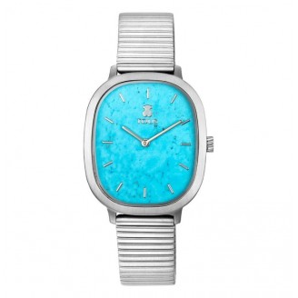 Heritage Gems steel watch with Turquoise dial