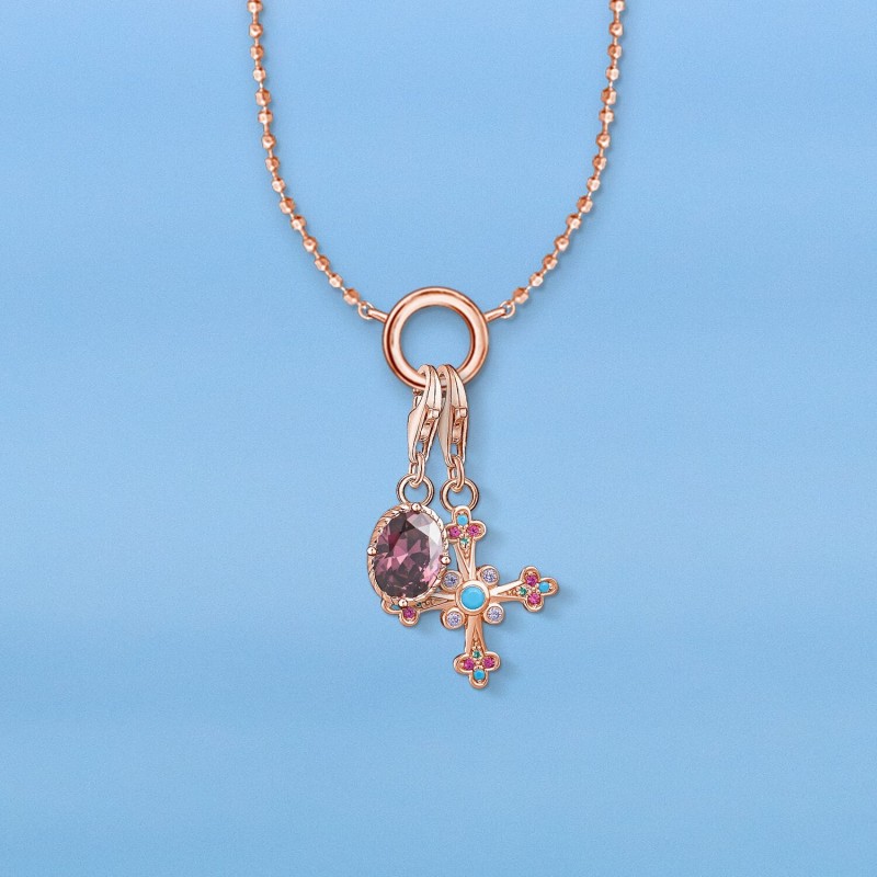 Thomas Sabo Rose Gold Plated Cubic Zirconia Infinity Pendant Only  PE674-416-14 889519013387 | eBay