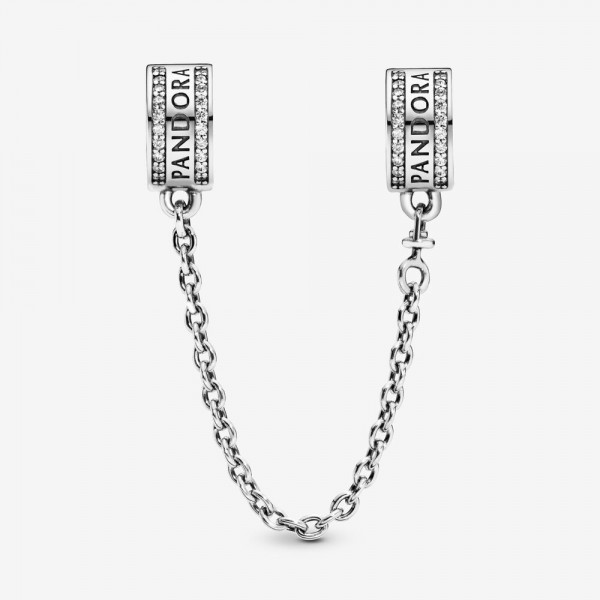 Pandora Logo Safety Chain Clip Charm