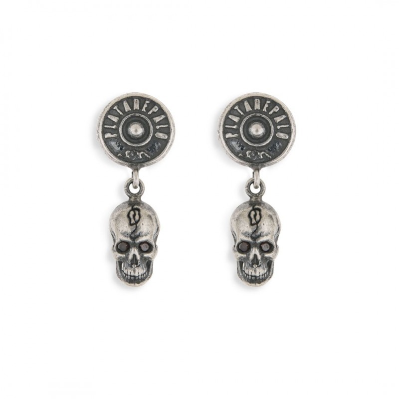 SKULL FARRELL SILVER EARRINGS - SE002X