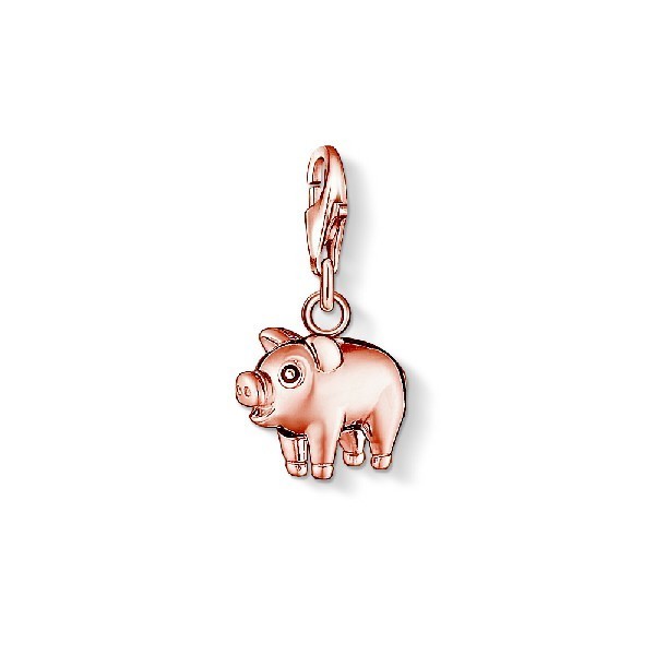 Thomas Sabo pink gold pig charm