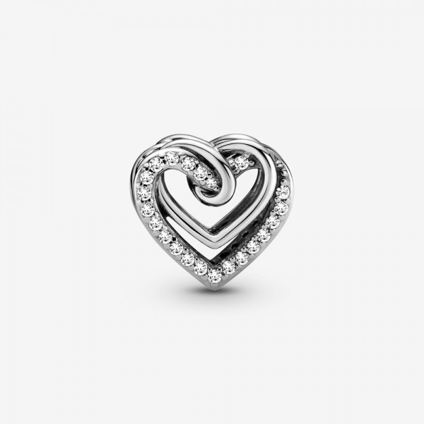 Sparkling Entwined Hearts Charm