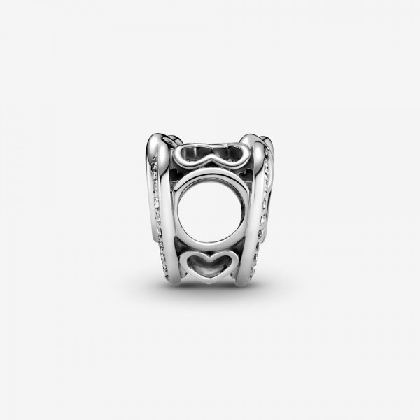 Sparkling Entwined Hearts Charm