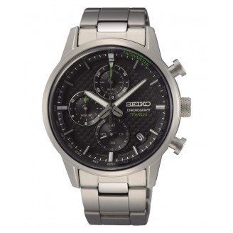 Seiko Neo Sports Chronograph Easy Removal Link Black Watch