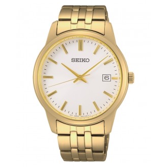 Seiko Neo Classic Quartz 3 Hands IP Gold Watch
