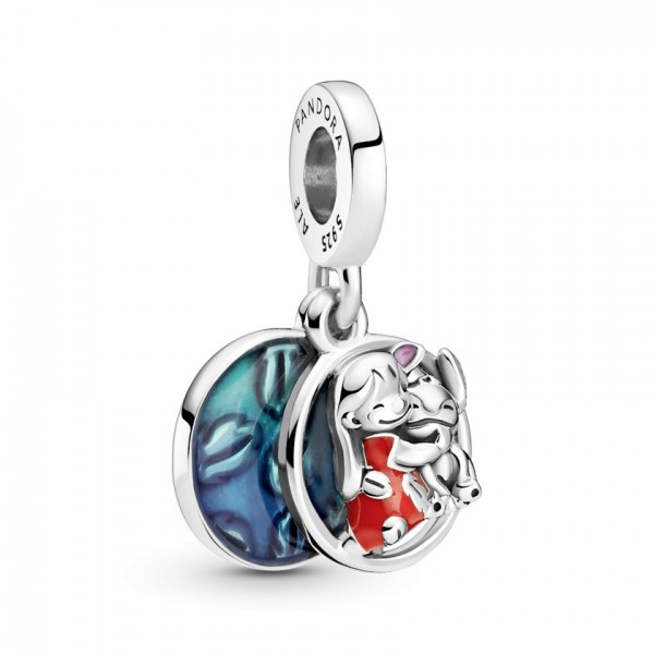 Sterling Silver Pendant Charm Disney Lilo & Stitch Family