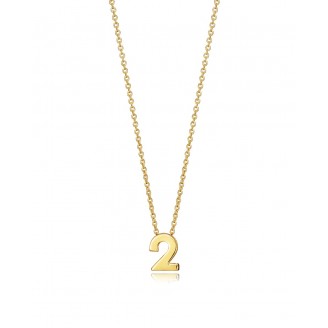 Viceroy Lucky Numbers 2 pendant in sterling silver gold plated