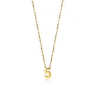 Viceroy Lucky Numbers 5 pendant in sterling silver gold plated