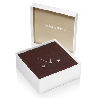 Viceroy Sweet silver butterfly necklace and earrings set