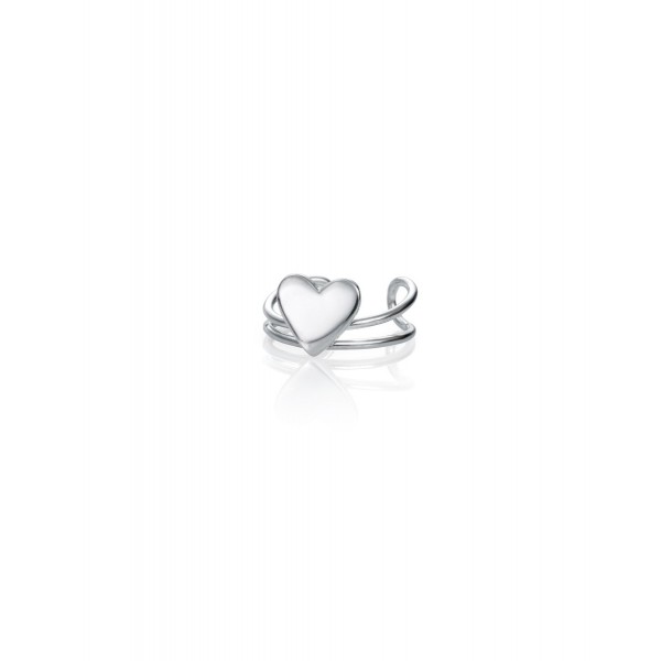 Viceroy Popular earcuff in sterling silver, two-wire design with a 5mm heart