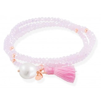 Pink ZEN bracelet in pink silver