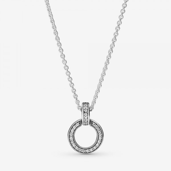 Double Circle Pendant & Necklace