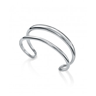 Viceroy Air steel bracelet with double rounded rings, one thick and one thin