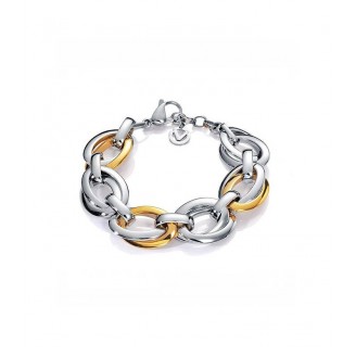Two-tone steel Viceroy bracelet with lobster clasp