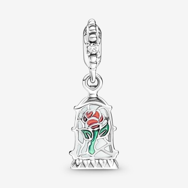 Disney Beauty and the Beast Enchanted Pink Pendant Charm