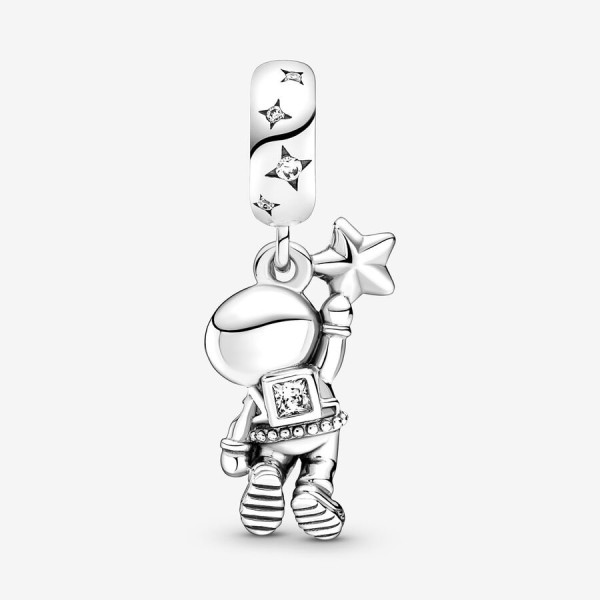 Astronaut in the Galaxy Pendant Charm