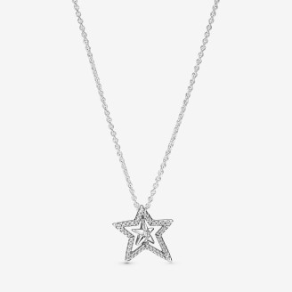 Asymmetric Star Necklace in...