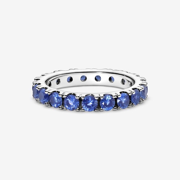 Blue Shiny Eternity Ring