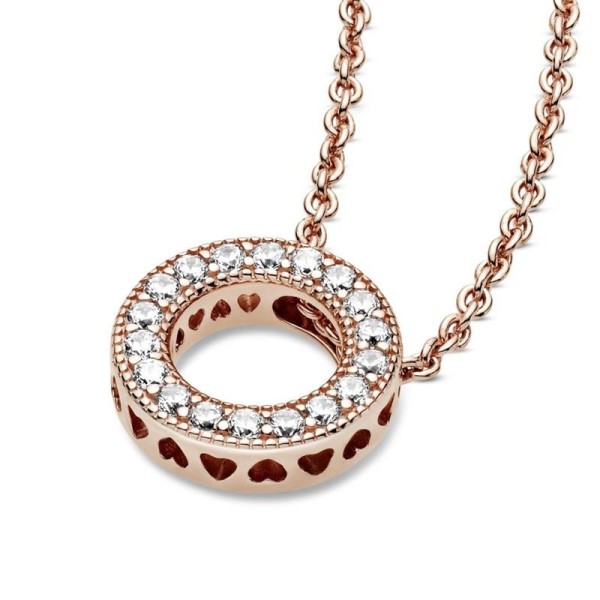 Pandora Rose Logo Circular Necklace