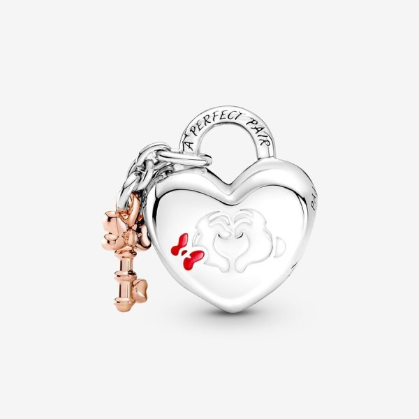 Disney Mickey and Minnie Mouse Padlock Charm