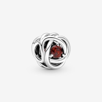Eternity Circle Charm Red
