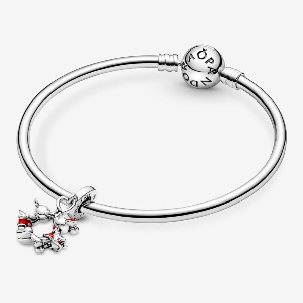 Disney Mickey and Minnie Mouse Kiss Pendant Charm
