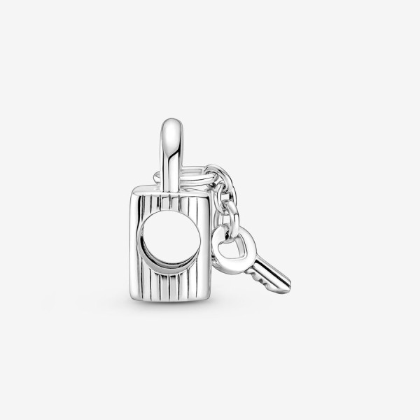Padlock and Heart Key Charm