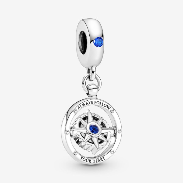 Rotating Compass Pendant Charm