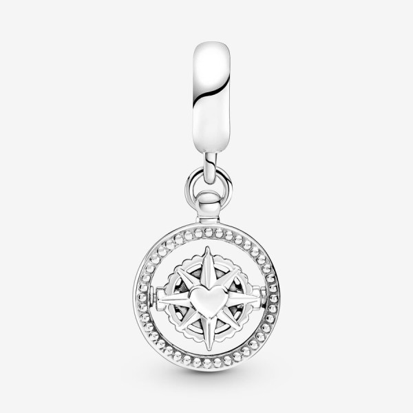 Rotating Compass Pendant Charm