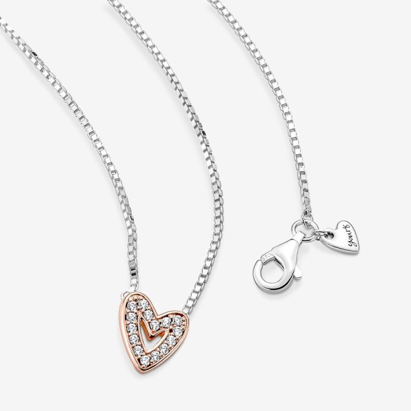 Shiny Freehand Heart Necklace