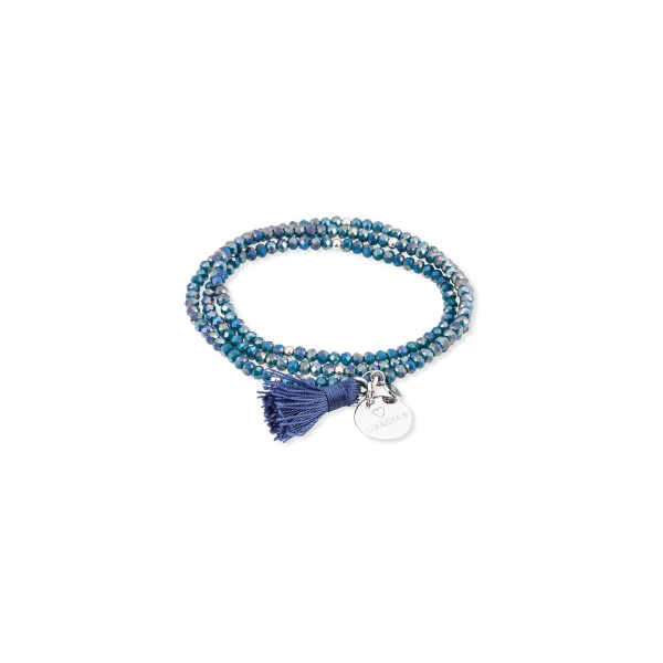 Blue ZEN bracelet in silver