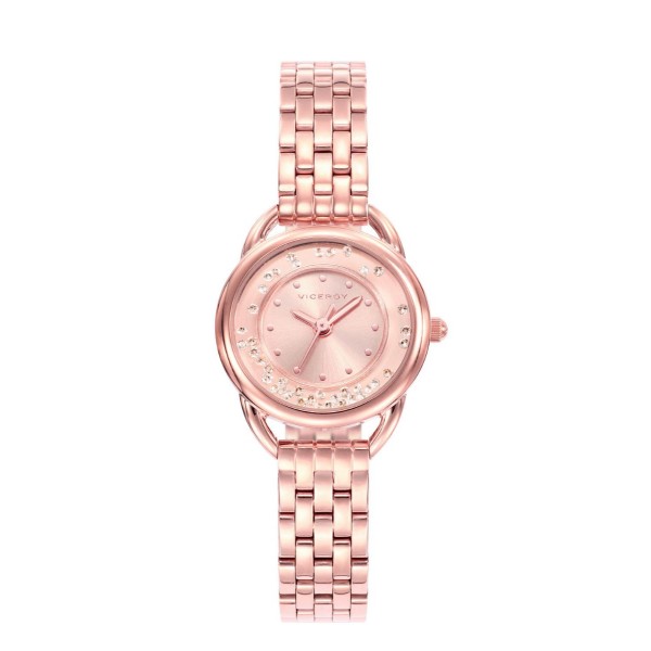 Pink IP Steel Watch Pack with Bracelet