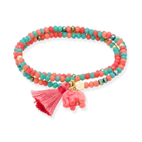 Pulsera ZEN MANDARINA con elefante