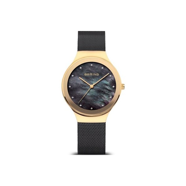 RELOJ BERING MALLA NEGRA ESF MADREPERLA