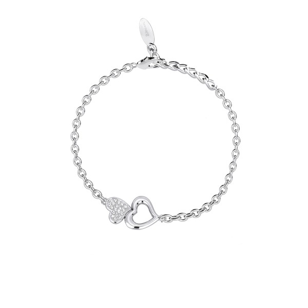 PULSERA 2JEWELS CORAZON DOBLE CIR