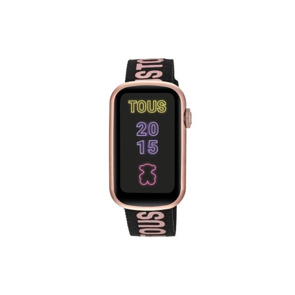 RELOJ TOUS T-BAND ALUMINIO ROSA/NEGRO