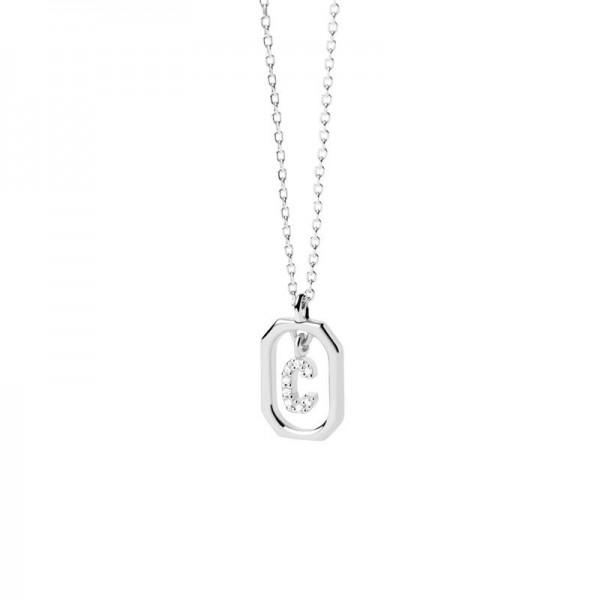 COLLAR PDPAOLA INICIAL C MINI PLATA CIRCONITAS
