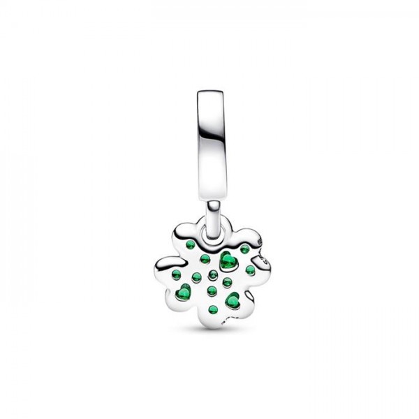 CHARM PANDORA TREBOL CIRCONITAS VERDES