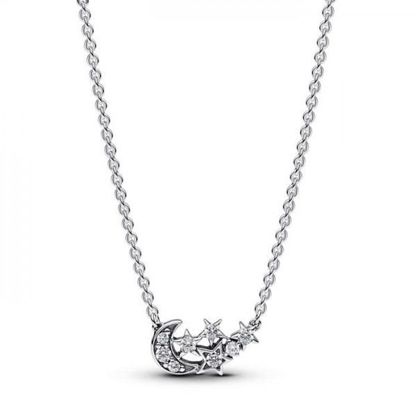 COLLAR PANDORA LUNA ESTRELLAS CIRCONITAS