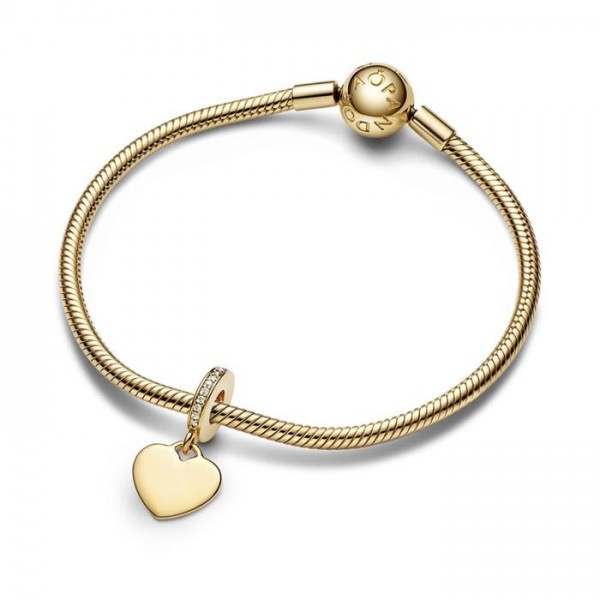 CHARM PANDORA GRABAR 14K ZIRCONIO