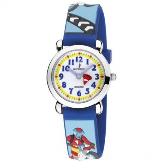 RELOJ NOWLEY CAUCHO AZUL MOTOS