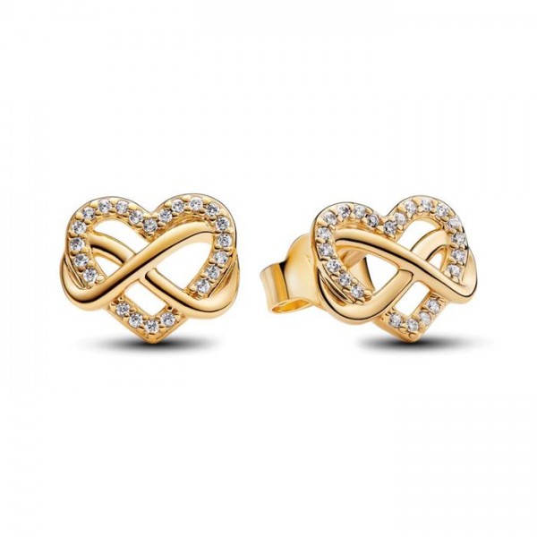 PENDIENTES PANDORA INFINITO CORAZON 14K