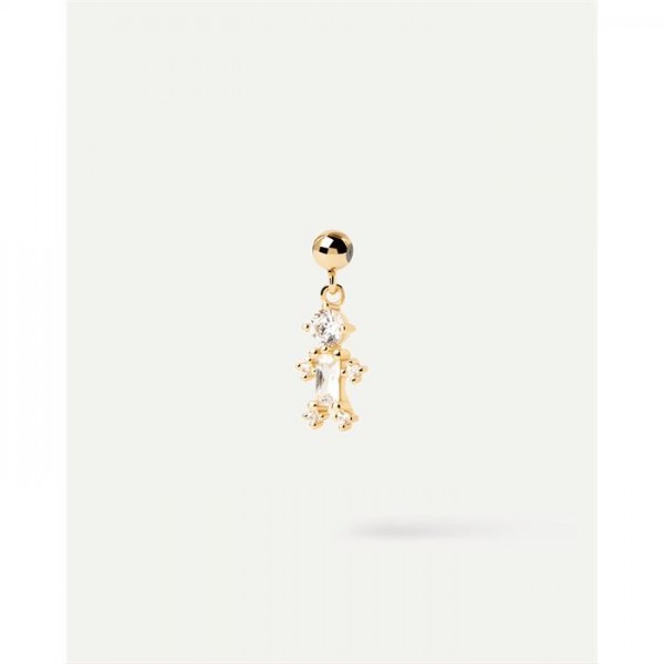 Charm Colgante PdPaola Niño Plata Baño Oro y Circonitas blancas CH01-085-U