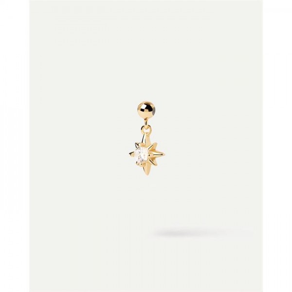 Charm Colgante PdPaola Estrella del Norte Plata Baño Oro y Circonita blanca CH01-087-U
