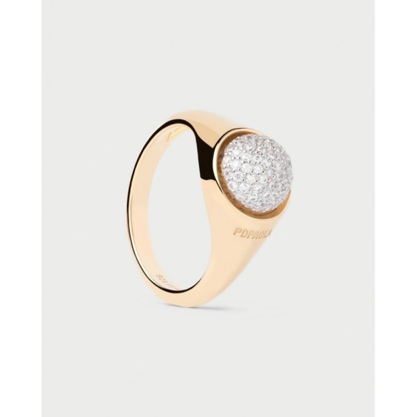 SORTIJA PDEPAOLA SELLO PAVE MOON