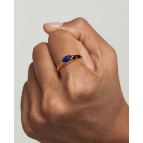 SORTIJA PDPAOLA LAPISLAZULI DORADA