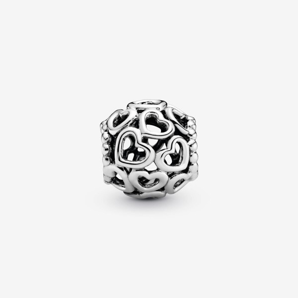 CHARM PLATA CORAZONES