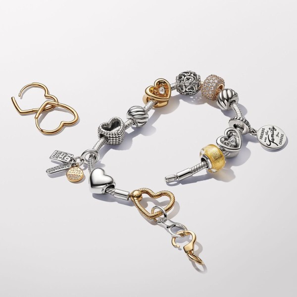 CHARM PLATA CORAZONES